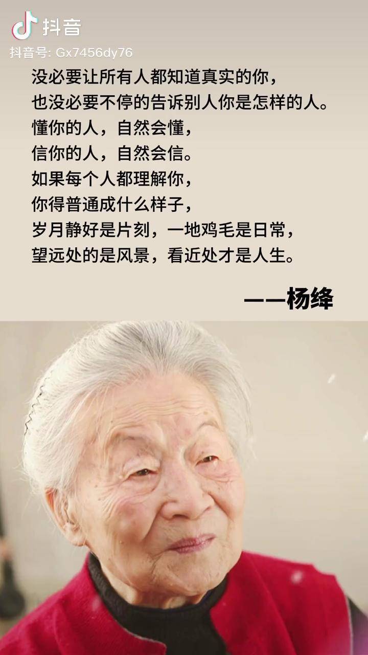 岁月静好是片刻一地鸡毛是日常望远处的是风景看近处才是人生杨绛传