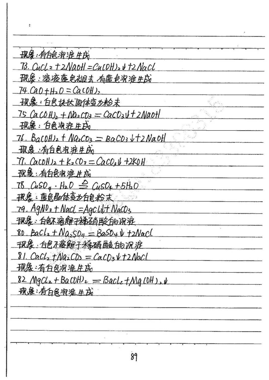 初中化学学霸手写笔记全是考试重点123页可下载打印