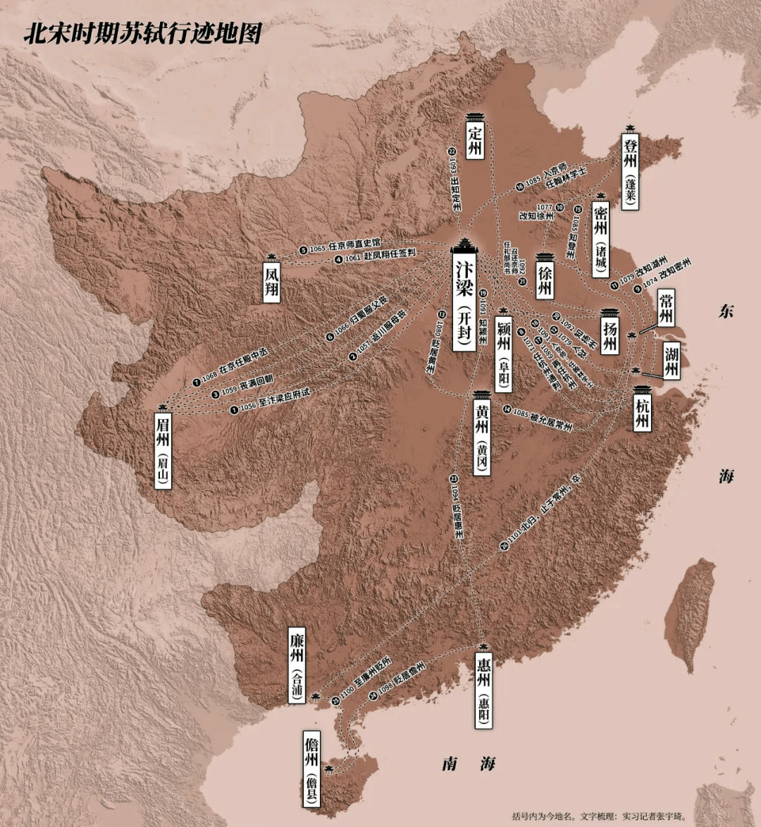 苏轼的人生地图图片