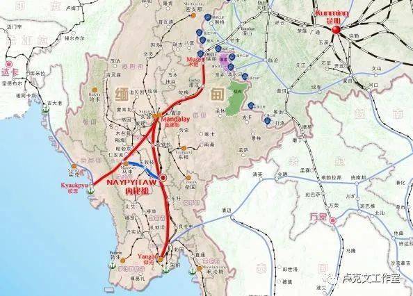 第三段是曼德勒到皎漂港,全长810公里,也是有可行性报告但没环评.