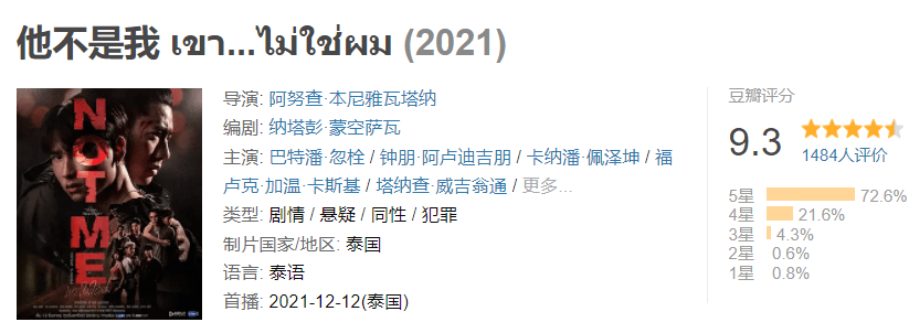 计划|豆瓣9.3，泰国版《白夜追凶》？