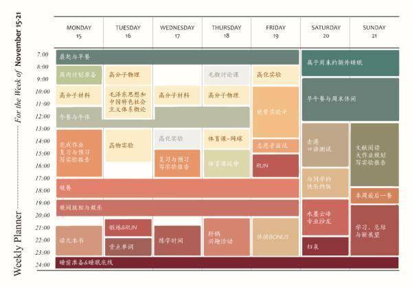 综合|浙大学生的作息表刷屏！网友叹服：难怪人家是学霸……