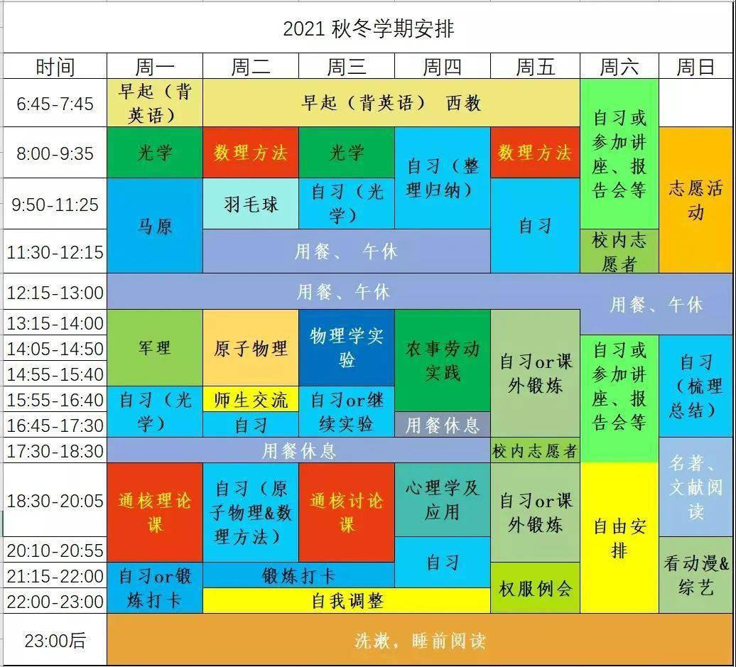 网友|“浙大学霸作息表”疯传，网友：这就是世界的参差吗......