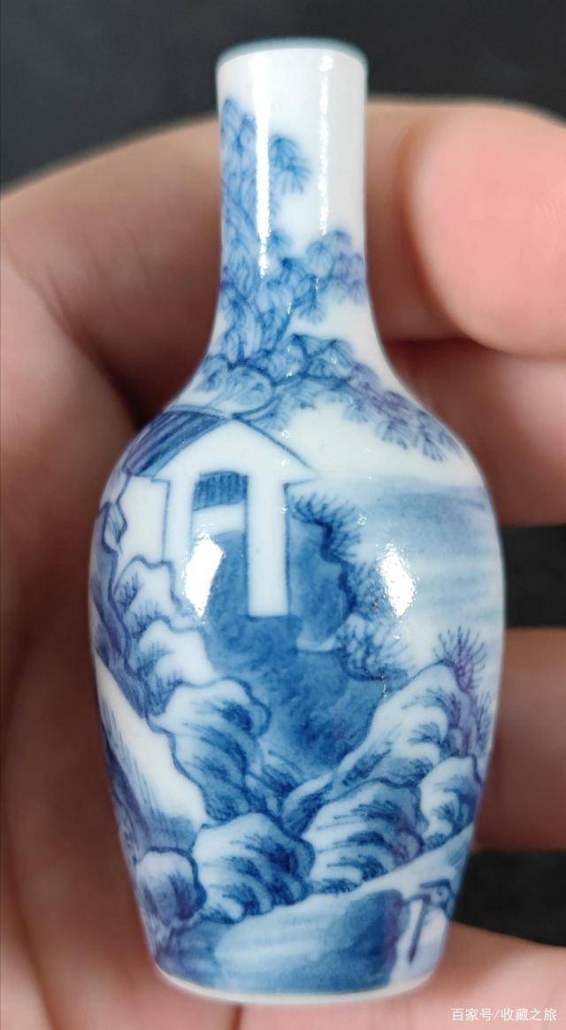 青花鼻烟壶，属于民窑细路_搜狐网