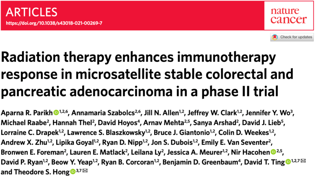 肿瘤|《自然》子刊：放疗+双免疫，难治肿瘤终于松动了