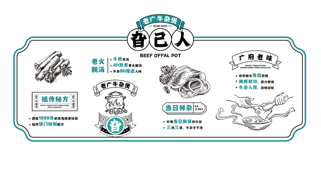 广式牛杂煲品牌设计还是怀旧风最合适