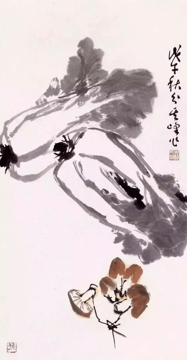 大冬天,国画里怎能少了白菜?_张大千_齐白石_谢稚柳