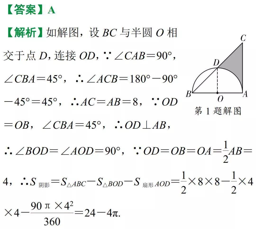 数学|中考数学阴影部分面积计算方法总结