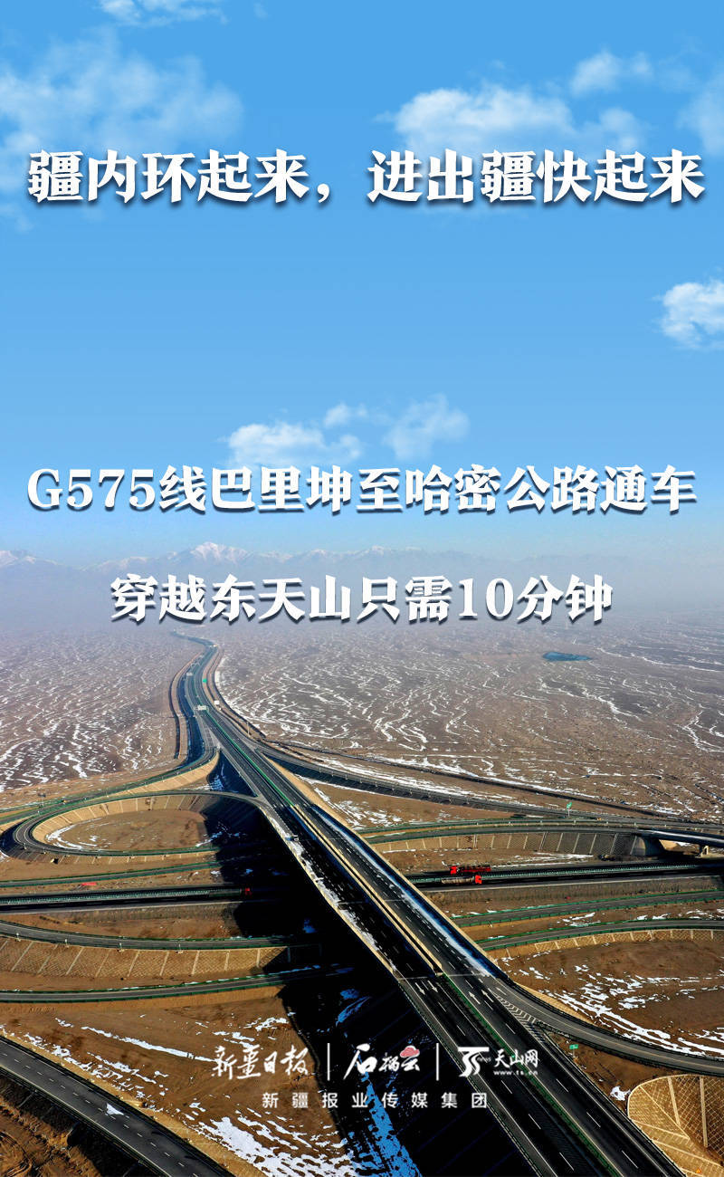 g575线巴里坤至哈密公路通车穿越东天山只需10分钟