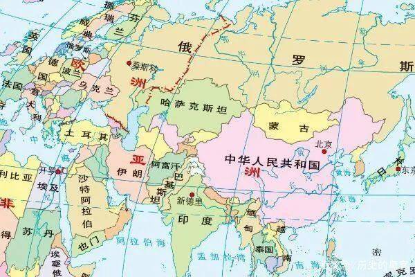 亚欧大陆地图 中文版图片