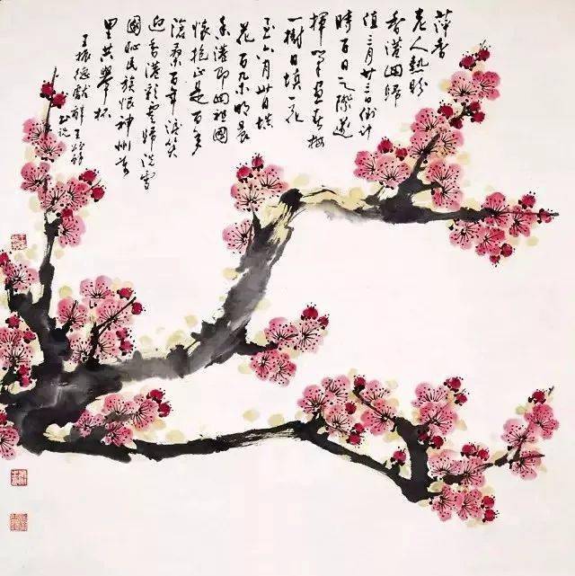 这幅梅花，他画了100天！_萧朗_红梅_投资收藏