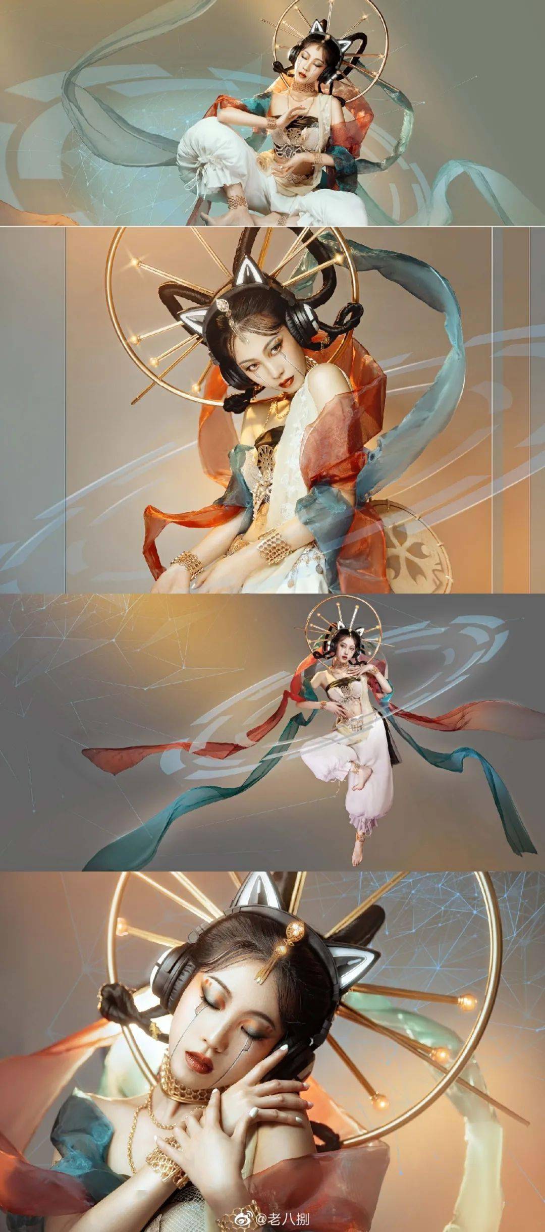 国风汉服宝藏博主用汉服结合科技未来感元素打造赛博朋克的机械姬中国