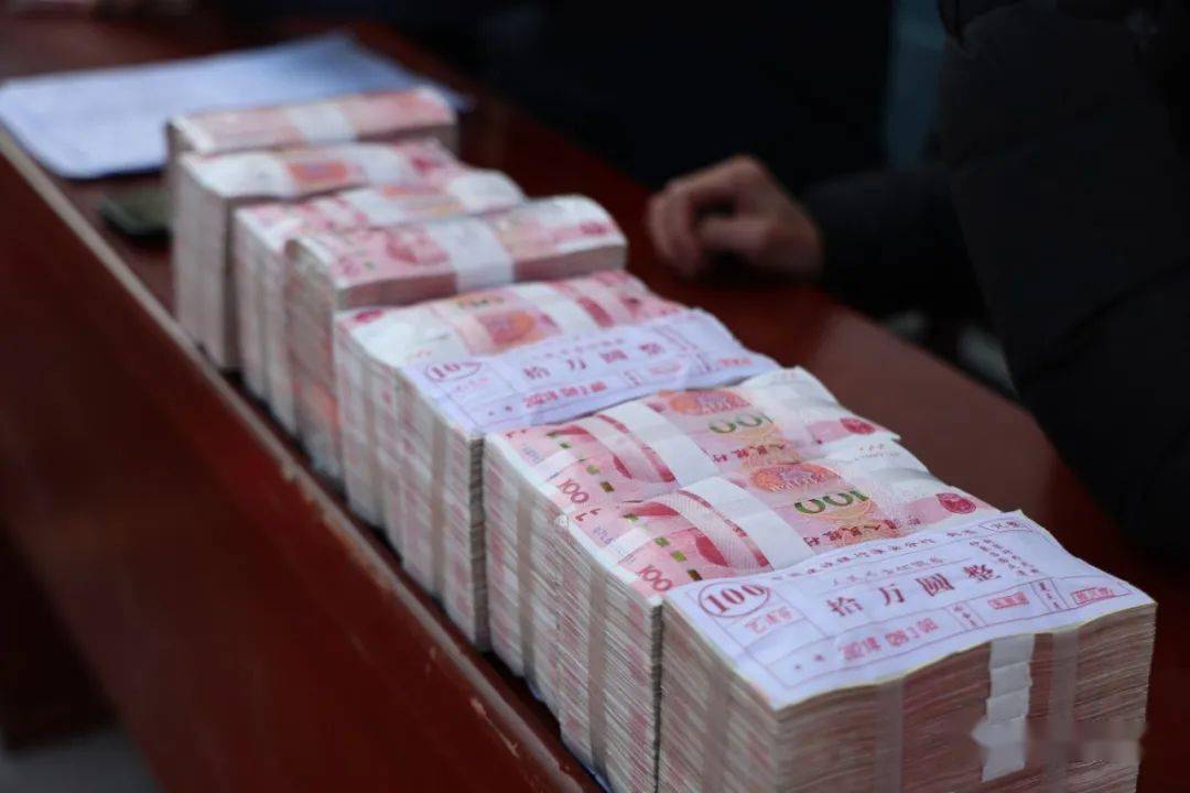 9万元转入朱码派出所的账户,并于第二天全部取出现金现场发放,剩下的