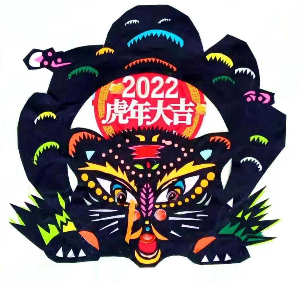东安县非遗传人宋兵前唐戊雄推出套色剪纸长卷《百虎图》_湖南省_老虎
