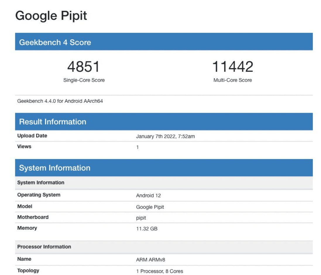 芯片|谷歌 Pixel Fold 折叠屏手机现身 Geekbench