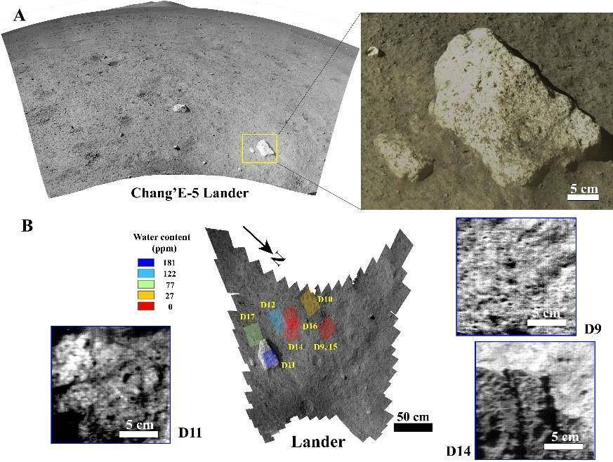 原位|月球上有水吗？嫦娥五号揭示着陆区月表水含量