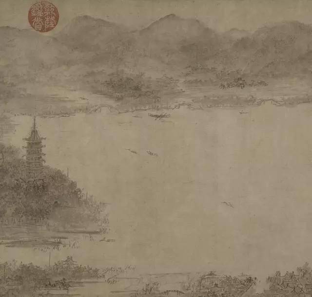 无款 (局部)宋 郭熙 幽谷图轴宋 朱锐 溪山行旅图页元赵孟頫洞庭东山