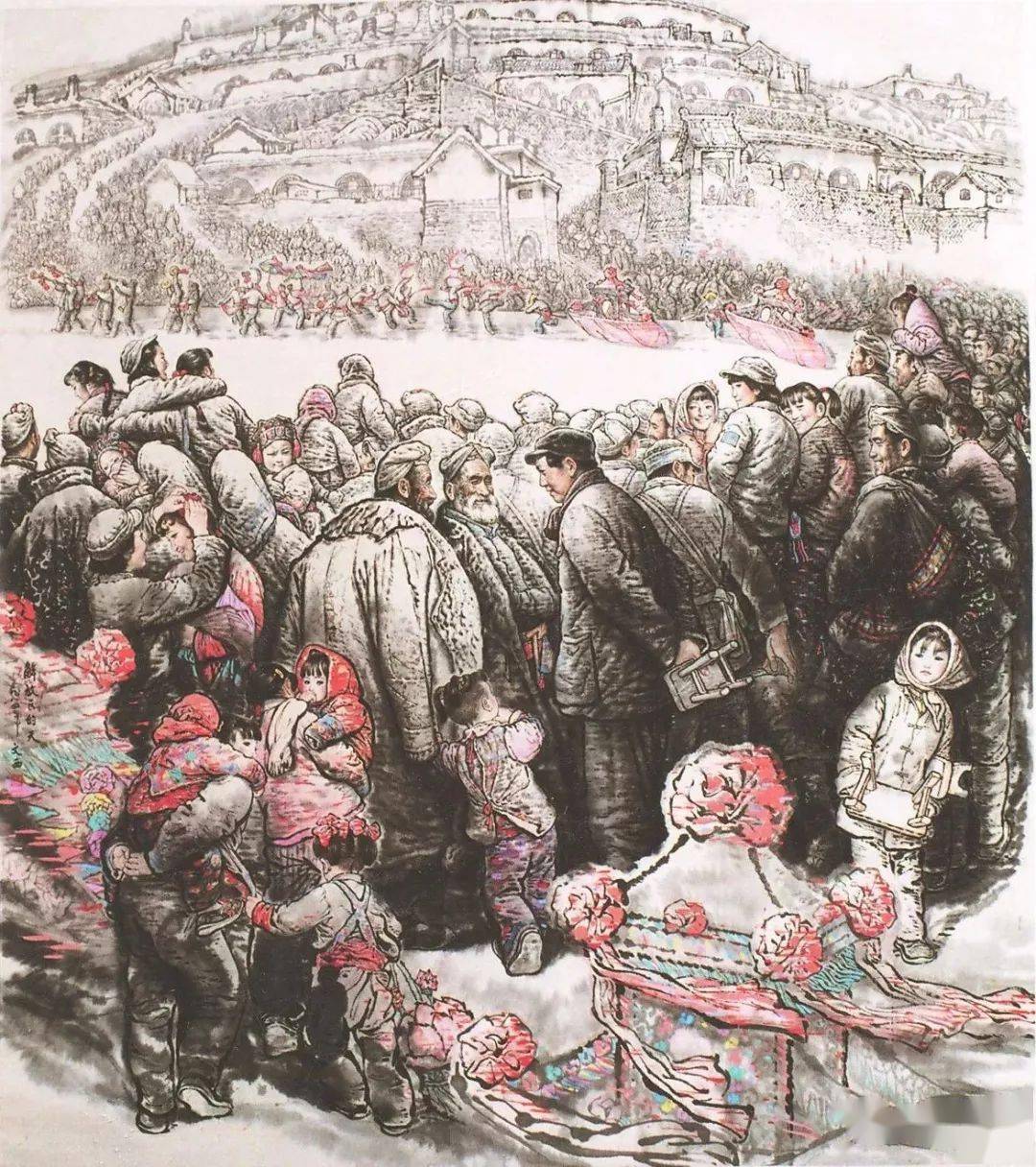 中国写生绘不尽的黄土情中国人物画大师刘文西作品附精彩局部