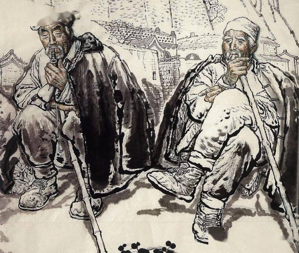 中国写生绘不尽的黄土情中国人物画大师刘文西作品附精彩局部