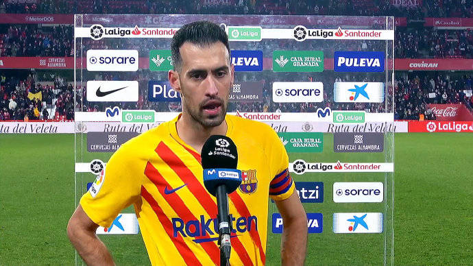 少打|布斯克茨：在被罰下一人后比賽完全發(fā)生了改變 我們還需繼續(xù)成長