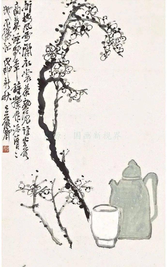 吴昌硕 墨梅图吴昌硕 墨梅图吴昌硕 墨梅图吴昌硕 墨梅图徐湛老师写意