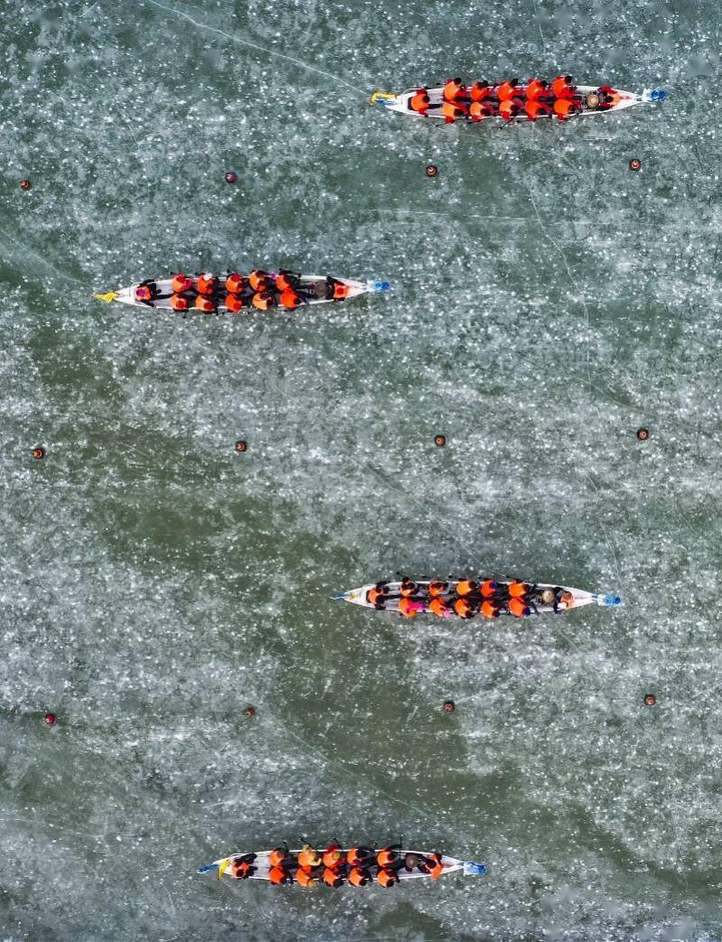 图集|图集：冰上也能划龙舟，银川市民龙舟竞速迎冬奥