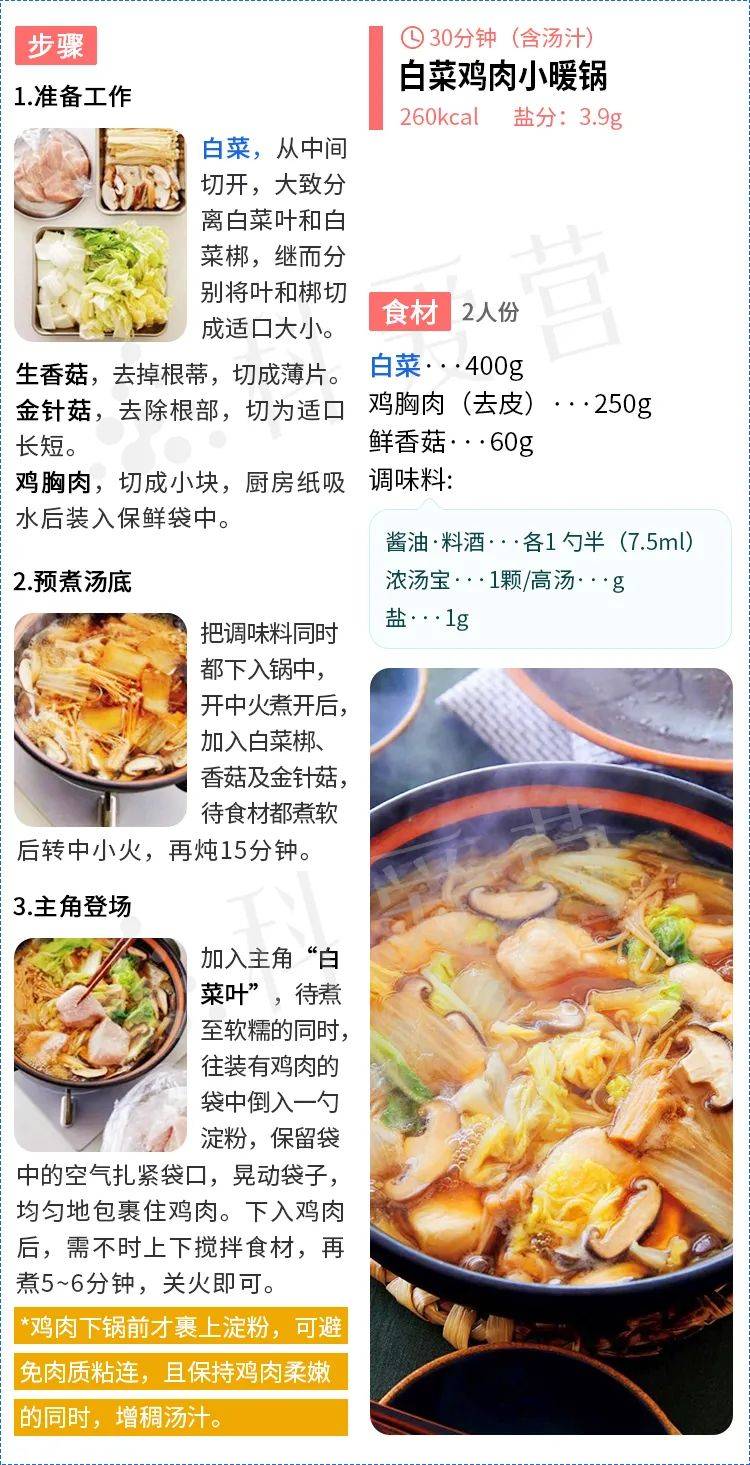 白菜|【科爱营】国民团宠食材的菜谱2、3则，建议截图保存！