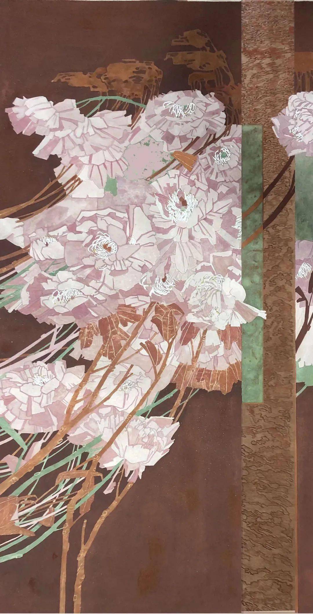 2015年,蒋采苹竭力推荐张玉仙到国家画院唐秀玲重彩工作室学习.
