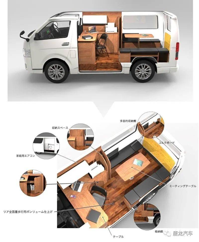 日本推"超狂移动办公室"工作通通车里解决!连回家睡觉都省了
