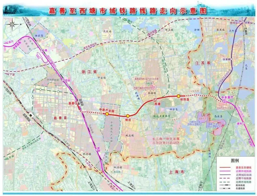 上海至嘉善地铁规划图图片