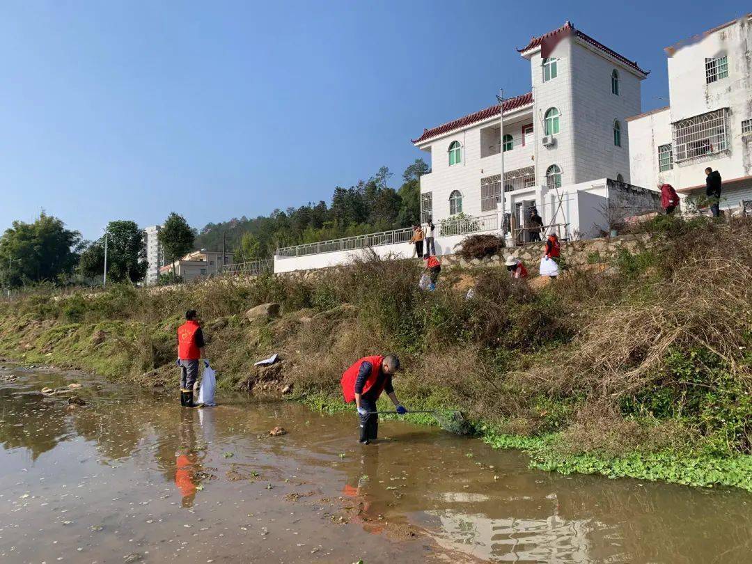 龙川县紫市镇"两代表一委员"带头开展"保护母亲河·美丽我家园"志愿