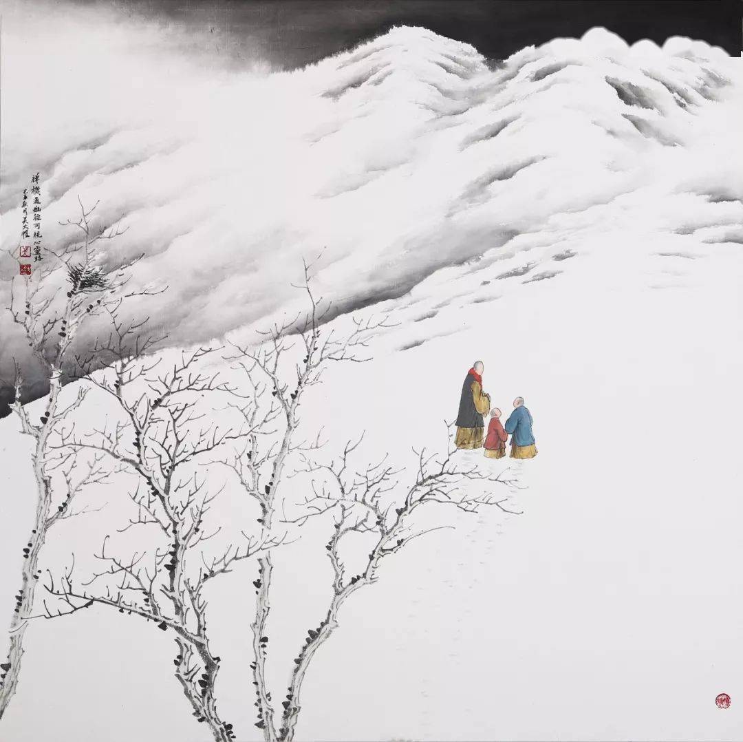 吴大恺笔下雪景山水中的禅境