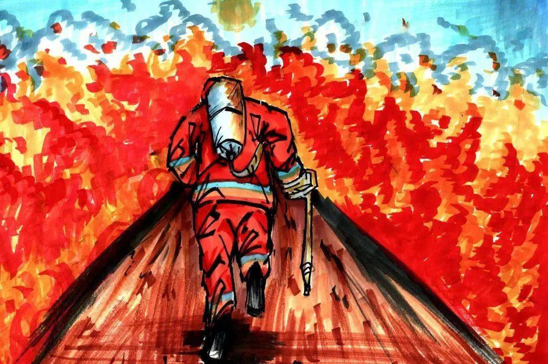 丰富的消防救援画面视角独特让人耳目一新"我是小小消防员"漫画,插画