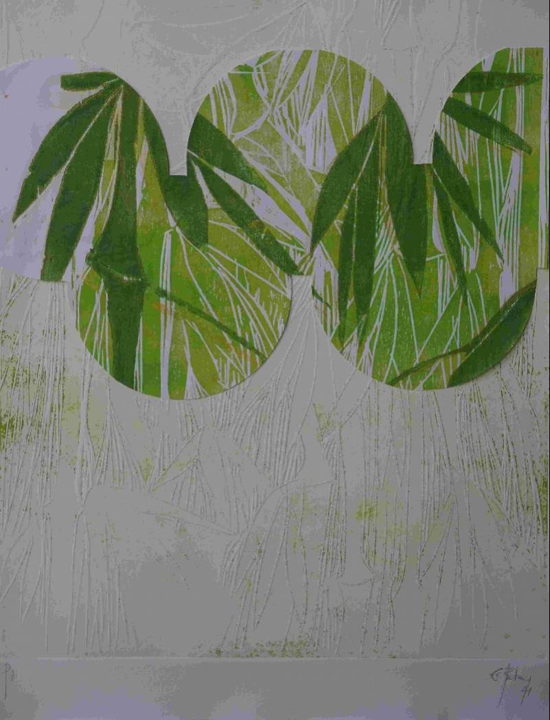 摩洛哥 哈立德·贝奇 奥林匹克竹子 木版 65x50cm 2021巴基斯坦 法扎