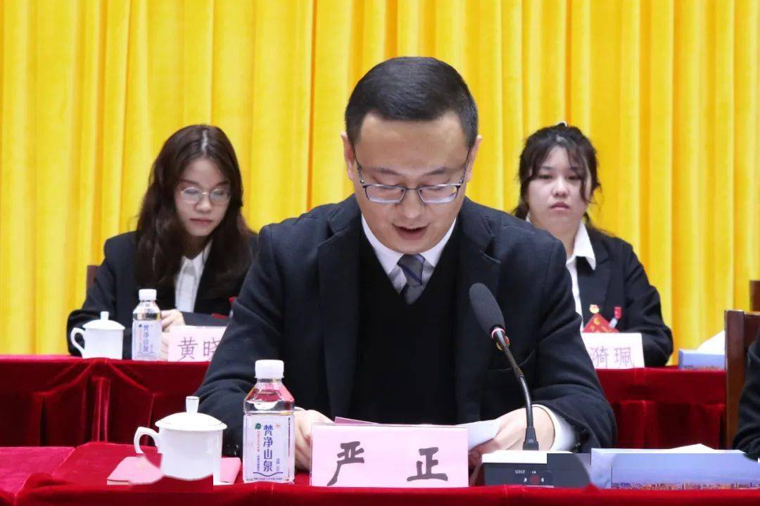 团市委书记严正对大会召开表示热烈的祝贺!