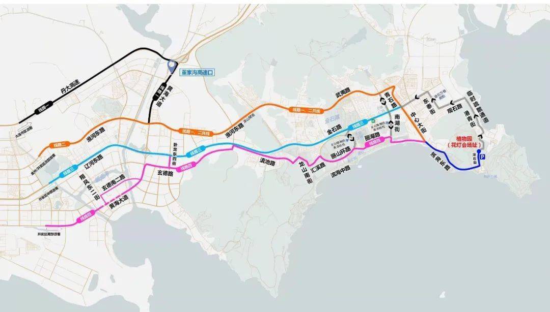 金石滩植物园赏灯游园会交通指南来啦!_轻轨站_线路_停车场