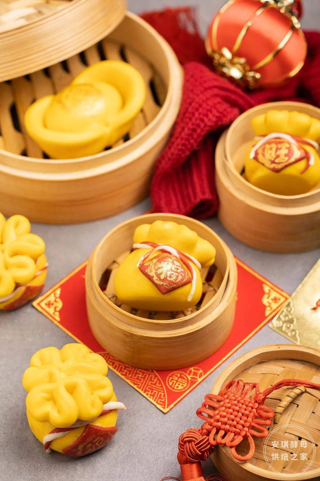 蒸蒸日上福气满满过年必备福袋馒头好吃好看好彩头