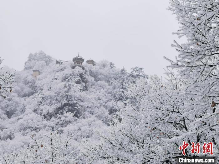 苍山|冬雪后的“道源圣地”崆峒山成水墨山水画