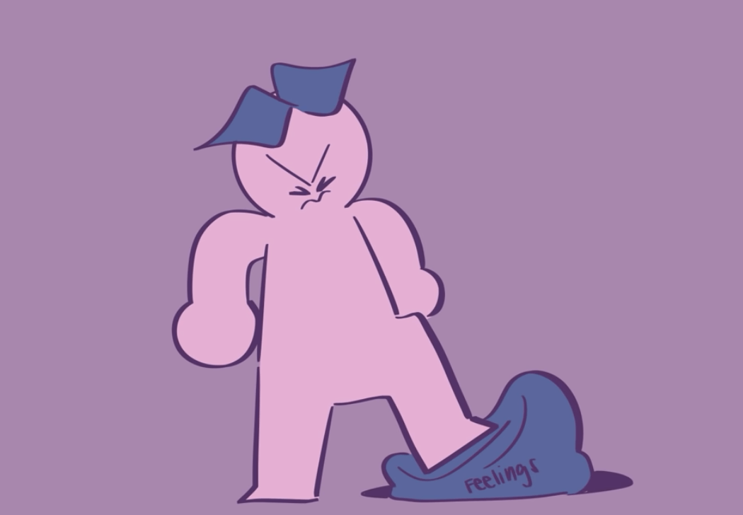 你压抑自己的情绪.2. you tend to suppress your emotions.