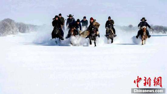 雪地|新疆高原牧民冬季茫茫雪地刁羊