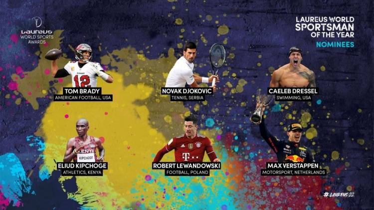 名单|2022劳伦斯年度最佳男运动员提名：莱万、德约、维斯塔潘在列