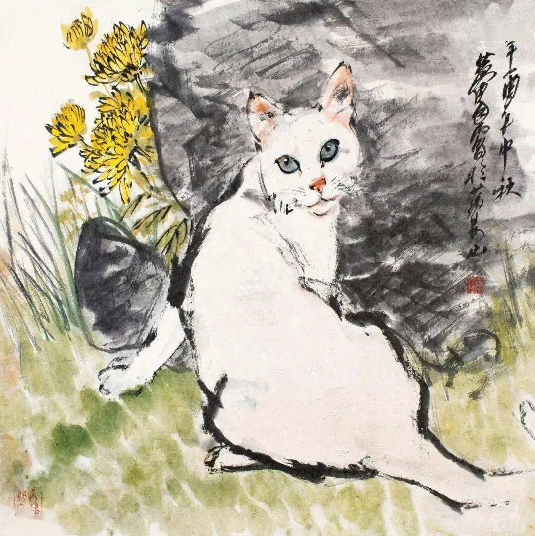 看看黄胄笔下的小萌猫