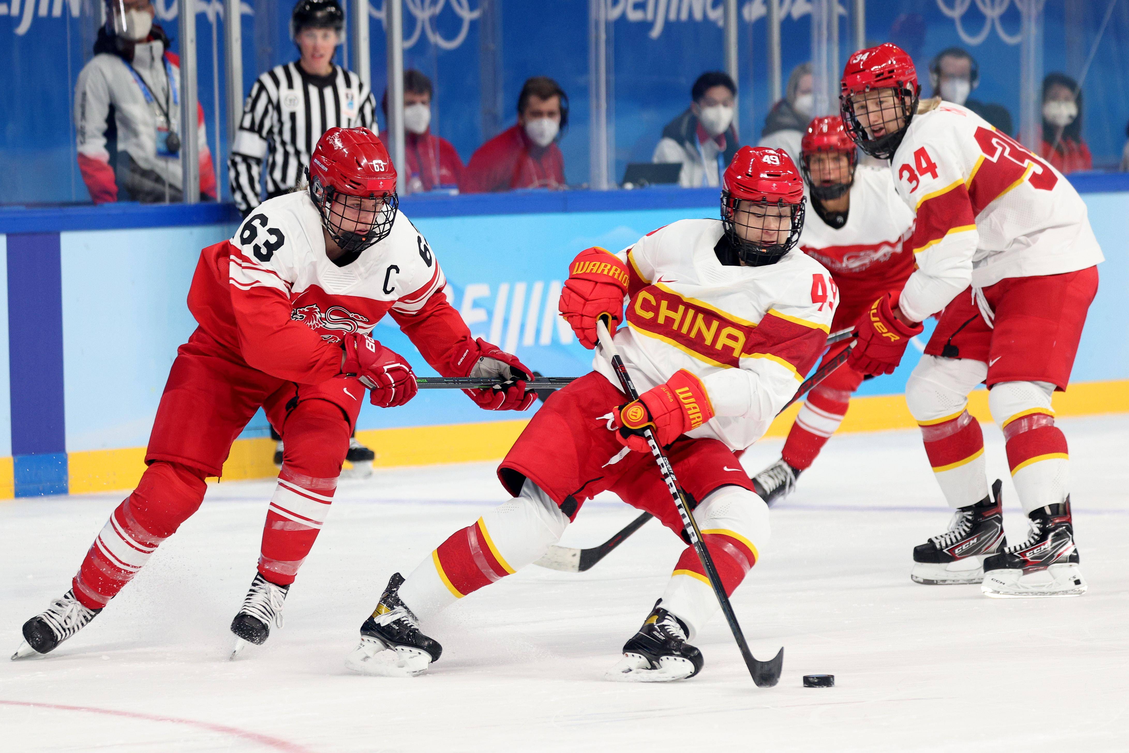 首场|首胜！女子冰球小组赛中国队战胜丹麦队