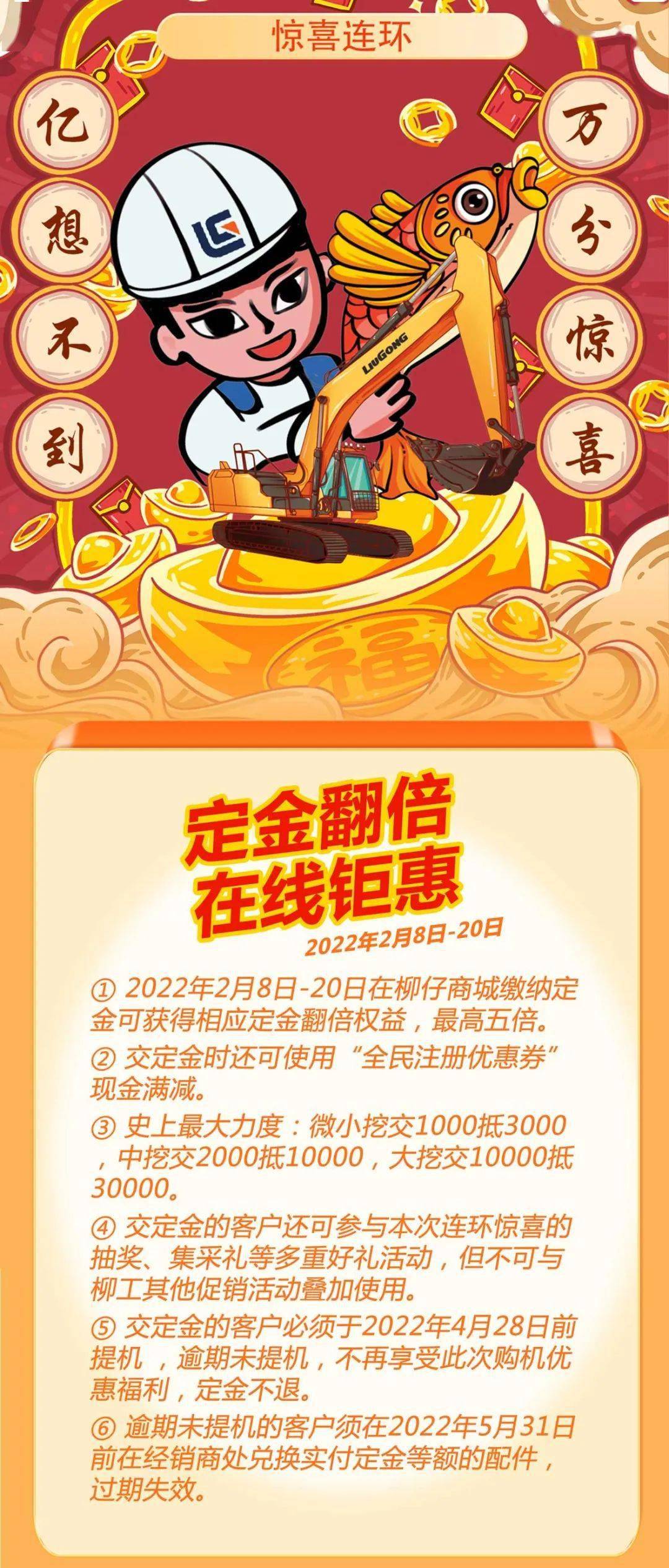 在线钜惠定金翻倍