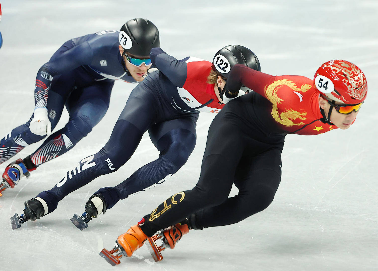 短道速滑男子1000米预赛中国队任子威武大靖李文龙全员晋级