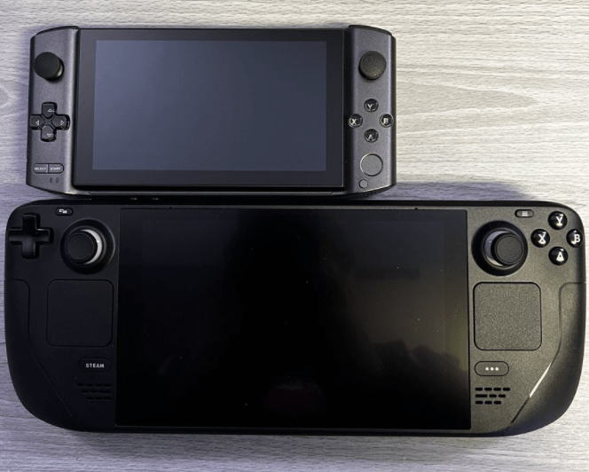 Steam Deck 和 Switch / PSP 等游戏掌机尺寸对比