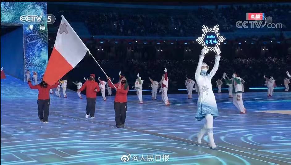 雪花与中国结完美融合，演绎“燕山雪花大如席” 引导牌 开幕式 代表团