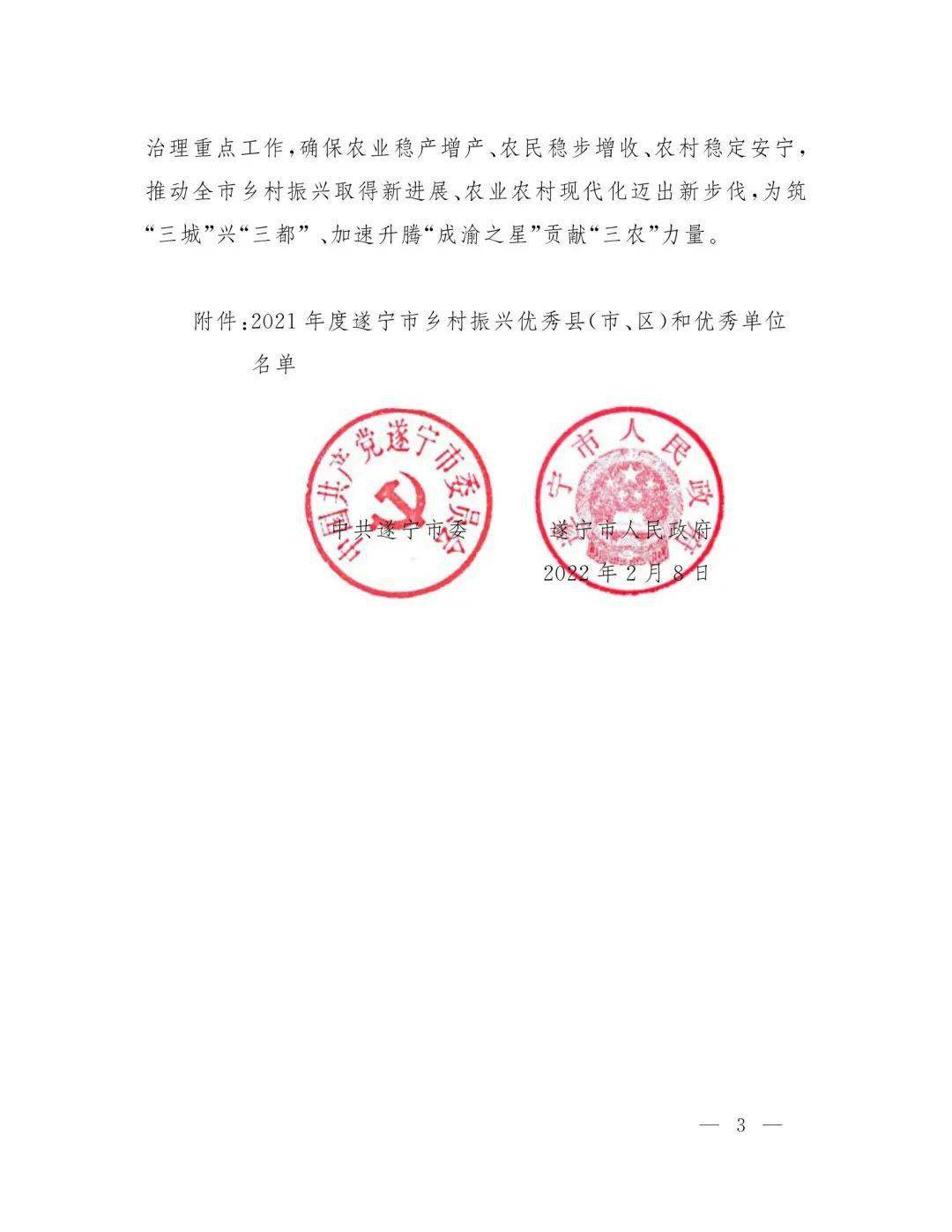 党政和市直部门(单位)领导班子领导干部推进乡村振兴战略实绩考核情况