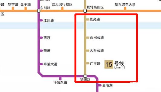 上海地铁15线路图图片