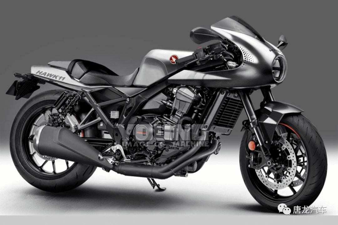 新街车预测图honda1100cc大排量双缸caferacer命名为hawk11